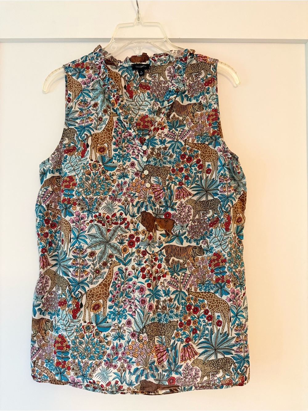 Talbots Safari Print 100% Cotton Tank
